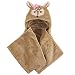 Hudson Baby Unisex Baby and Toddler Hooded Plush Blanket, Fawn, One Size