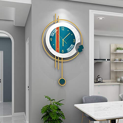 Horloges murales silencieuses à quartz sans tic-tac métal - 5