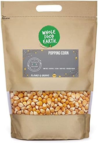 Wholefood Earth Popping Corn 1kg | GMO Free | Natural | Vegan