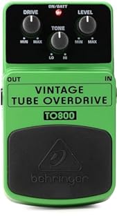 Authentic Vintage Tone: The TO800 recreates classic tube-like crunch using original 4558 op amps and MA150 distortion diodes, delivering rich, overdriven tones perfect for rock Customizable Sound: Shape your perfect tone with dedicated Drive, Tone, a...