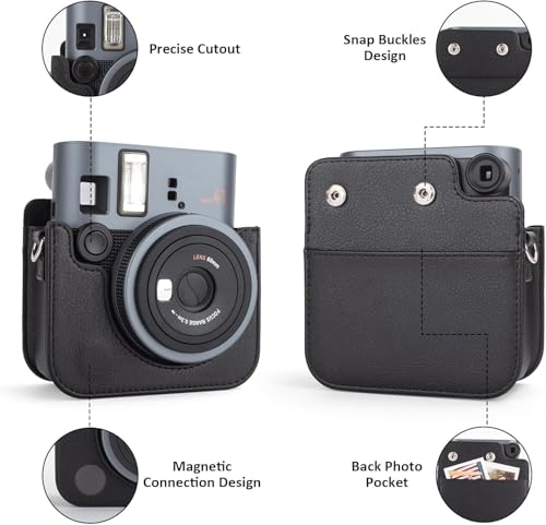 Fujifilm Instax Mini 41 Instant Camera id Bundle - Includes 20 Shots Film, PU Leather Carrying Case, Instax Black Photo Album 64 Pockets, Hanging Wall Album - Image 6