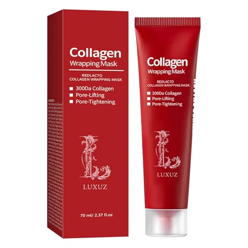 Luxuz Korean Collagen Wrapping & Infusion Peel-Off Mask – Hydrating, Firming, Pore Tightening & Elasticity Boost – Korean Glass Skin Glow – Anti-Aging Collagen Face Mask 70ml