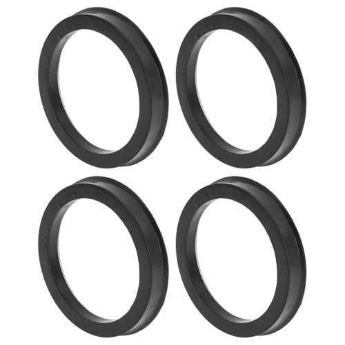 INFINAUTO Anillo Centrador De Rueda De Coche Od 72.1mm A ID 58.1mm Eje Central De Ruedas Anillo Absorbente De Impactos De Plástico Negro Duradero