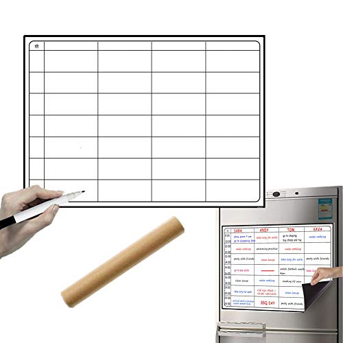 LEDDP Pense Bete Tableau Magnetique Frigo Planificateur de Repas Cuisine Tableau D'affichage Tableau d'affichage a3white Cover