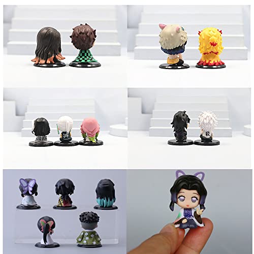 Minchaofushi Demon Figure Slayer Pvc Q Version Nezuko Tanjiro Figure Model Toys Gift For Kids (15Pcs) #TOP3
