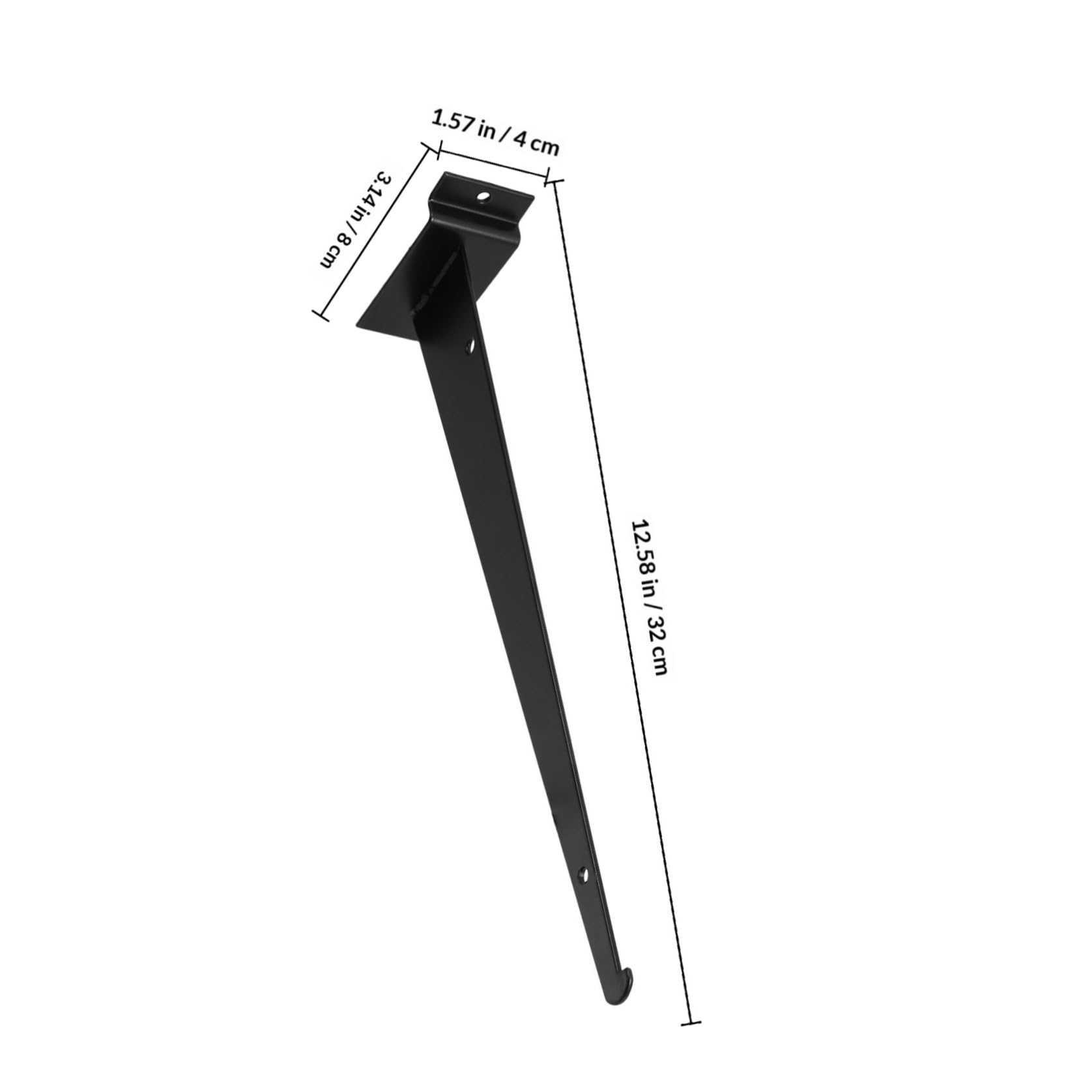 Zerodeko 6 Staffe per Mensole in Ferro Sospese 30 Cm, Accessori Display per Pannelli Doghe da Parete, Supporti per Mensole da Supermercato, Garage e Negozi, Staffe Metalliche Resistenti