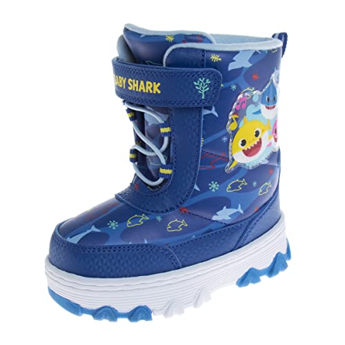 Josmo Baby Shark Snowboots Fur Lined Insulated Water Resistant - Kids Rain Winter Boots for girls and boys