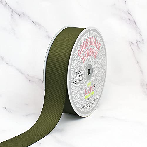Creative Ideas Solid Grosgrain Ribbon, 1-1/2-Inch by 50-Yard, Moss Green