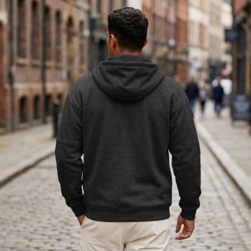 Mens Zip Up Hoodie Tactical Hoodie Sweatshirt with Hood Sweat Shirt - image 4