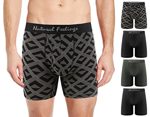 Natural Feelings Modal Mens Boxer Briefs Breathable Mens Underwear Boxer Briefs Pack M #TOP15