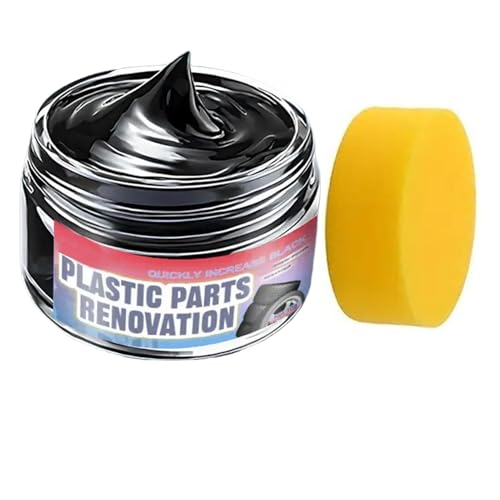 Yqooup Farbauffrischer Für Automobil Kunststoff | Reparatur Und Politur Schwarz Reiniger,Farbauffrischer Creme Für Auto Reifen Und | Für Pkw LKW Wohnmobile Roller Armaturenbrett Sitze Konsolen