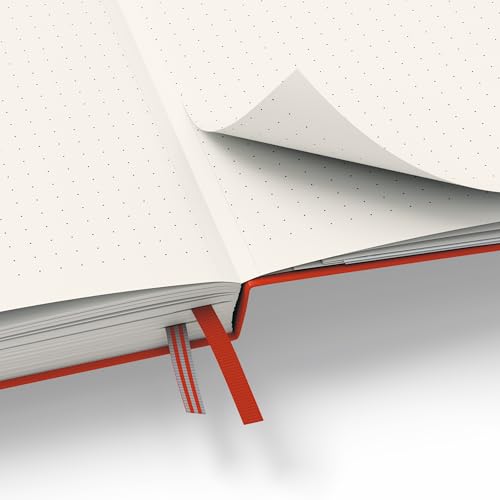 Image of LEUCHTTURM1917 - Notebook Hardcover Medium A5-251 Numbered Pages for Writing and Journaling (Fox Red, Dotted)