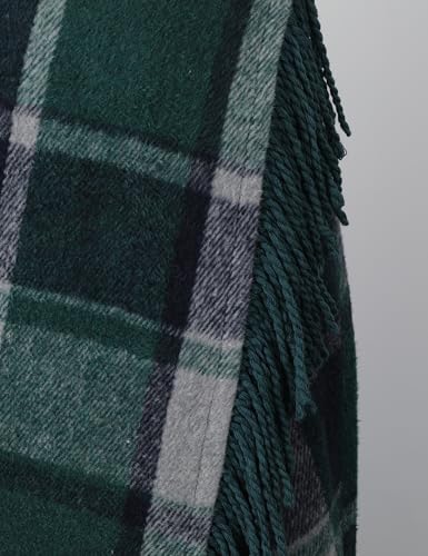 Women Plaid Fringed Midi Skirt Warm High Waist Flannel Tartan Bodycon Skirt for Fall Winter4