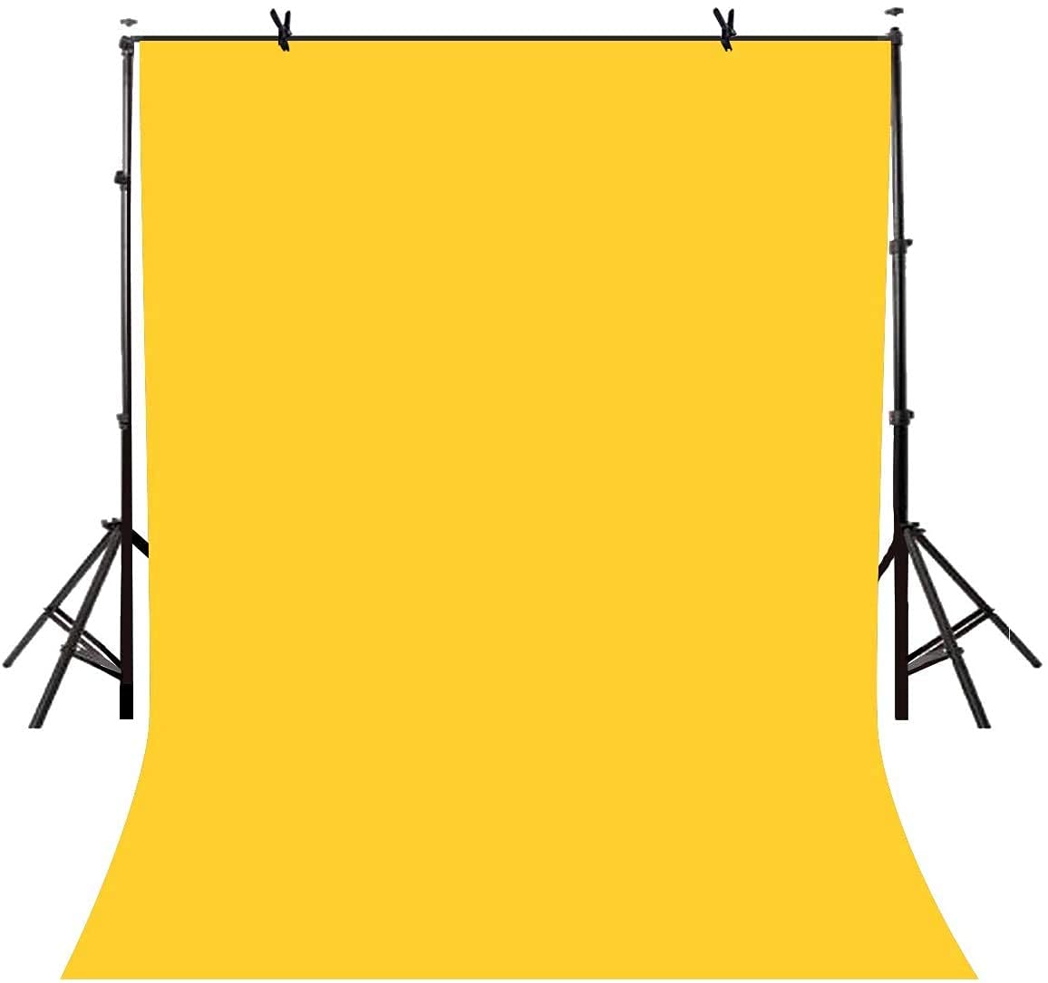DigiX Polyester Wrinkle Resistant Background Cloth for Photo Studio and Outdoor Photography Backdrop Lekera Cloth 8x12ft with Carry Bag (Yellow)