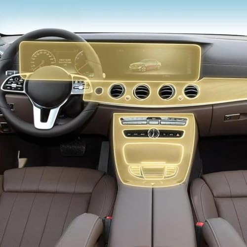 Film TPU anti-rayures console centrale Benz Classe E W213 protège le tableau piano laqué