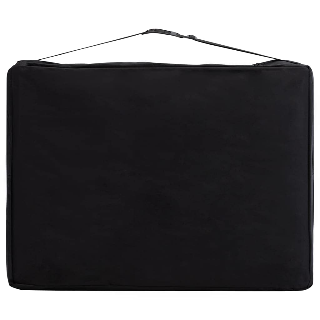Genérico Camilla de Masaje Plegable 2 Zonas Madera Negro y Beige,Salud y Belleza,Cuidado Personal,Masaje y relajación,Mesas de masaje-110205