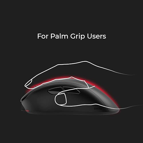 Vista 4 de BenQ ZOWIE EC2-CW Ratón ergonómico inalámbrico para juegos para deportes electrónicos, receptor mejorado, rueda de desplazamiento de 24 pasos, sin