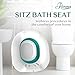 Fivona Sitz Bath for Toilet Seat Postpartum and Hemorrhoids Care - Yoni Steam Seat - Foldable Basin for Epsom Salt Soak - Portable Bidet BPA Free Temperature Resistant - Universal Fit - Green