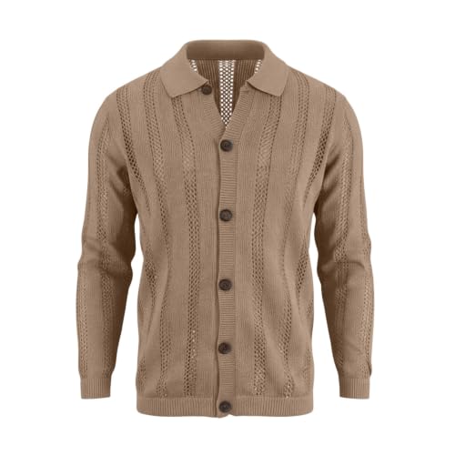 Chaqueta de punto holgada transpirable para hombres que buscan comodidad 5