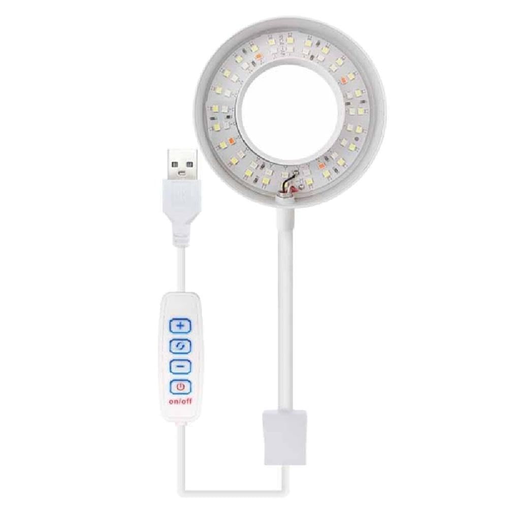 WUURAA Luz LED de acuario marino para cultivo de plantas para peceras, agua salada, peces de coral, luz LED marina de 8 W, iluminación de acuario