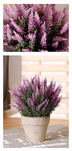 XYSQWZ Kunstmatige potplanten gras valse klein paars huis- en kantoordecoratie desktop vensterbank bonsai indoor cadeau… - Afbeelding 4
