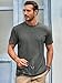 Runcati Mens Short Sleeve T-Shirts Classic Crew Neck Casual Shirt Summer Basic Lightweight Fashion Moisture Wicking Tees Dark Grey