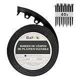 BAKOKI Borde Flexible para césped (10 m, bordillo Redondo para césped