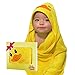 Organic Hooded Baby Towel- Yellow Duck | 100% Premium Organic Bamboo: Gentle on Baby's Delicate Skin | 500GSM Thick Fabric: Luxurious Comfort | Large Size (35"x35"): Stays with You for The Long haul