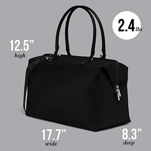 Lipault - Lady Plume Weekend Bag - Top Handle Shoulder Overnight Travel Duffel Luggage for Women - Black