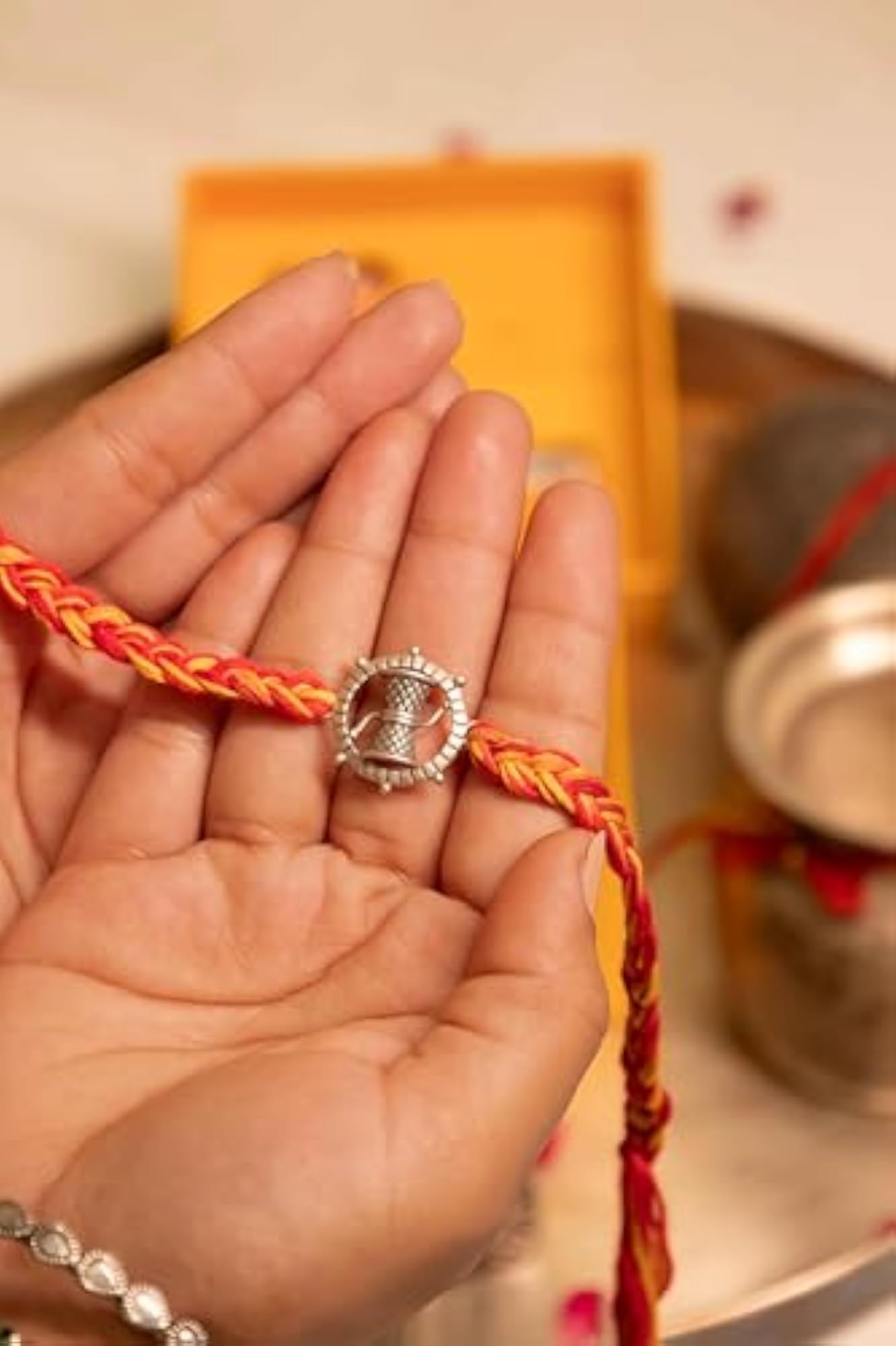 925 Solid Sterling Shiva Damru Mahadev Rakhi