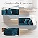 SoarFlash Chenille Sectional Sofa, Comfy L Shaped Modular Coush Sofa with Ottoman, Modern 2 Seat Couch Deep Seat Sofa Set for Living Room,Deep Blue