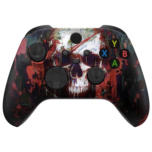 eXtremeRate Coque Personnalisée pour Xbox Séries X/S, Coque Shell Avant pour Xbox Séries X/S Manette, Phantom Skull