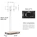 FITUEYES Rolling TV Stand for 32 to 65 70 Inch TVs, Portable Mobile TV Cart on Wheels, Tall Universal TV Floor Stands with Swivel Mount, Fit Corner, Bedroom, Living Room, Small Dorm (White)