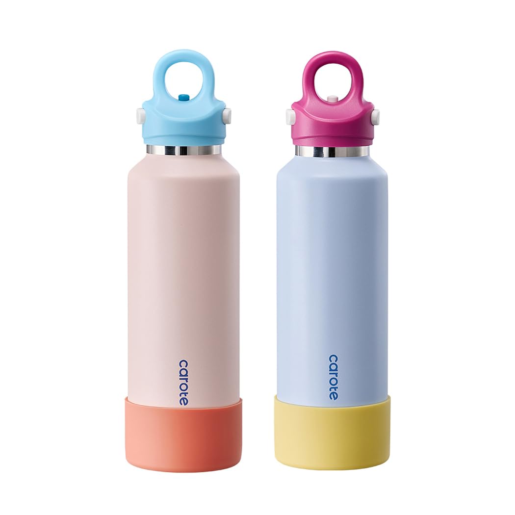 CAROTE カローテ 水筒 600ml 2本セット 真空断熱スポーツボトル 炭…