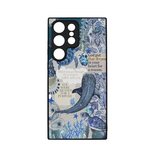 qizjio Whale Shark Phone Case Shockproof Protective Christian Cover for Samsung Galaxy S23 Ultra