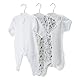 Hangerworld - Echtholz Baby Kinder Kleiderbügel, 12 Stück - Weiß - 25cm