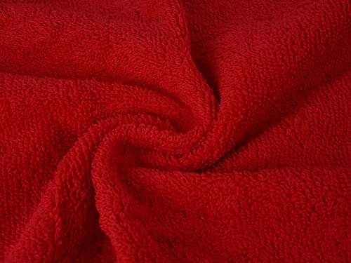 Casa Copenhagen Designed In Denmark 550 Gsm 2 Large Bath Towels 2 Large Hand Towels 2 Washcloths, Super Soft Egyptian Cotton 6 Towels Set For Bathroom, Kitchen & Shower - American Blue & Red #TOP7