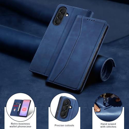 Image of Jasonyu Flip Wallet Case for Samsung Galaxy A37 5G,Blue