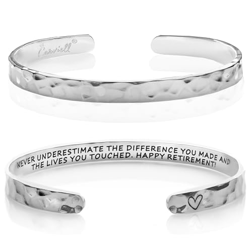 Carviell Bracelet Retirement Gift for Woman, Happy Retirement Present Jewelry for Women, Boss, Nurse, Teacher Retirement Gifts