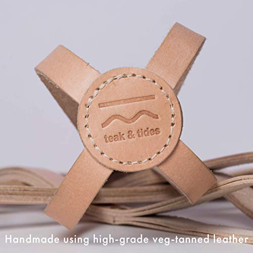 Teak&Tides Genuine Leather Plant Hanger Indoor Outdoor - Modern Design Hanging Planters Holders For Decorative Plant Pot - Handmade Using Thick High-Grade Natural Veg-Tanned Genuine Leather (1Pcs) #TOP4