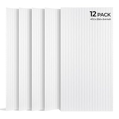 SODOCT 12 Pack Large Acoustic Panels, 47.2" X 23.6" X 0.4" Sound Proof Panels for Walls, High Density Sound Absorbing Panels for Home Studio & Office, White