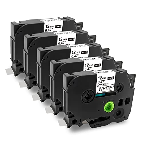 RolyPoly777 �݊� �u���U�[�H�� TZe-231 ���n������ 12mm�� 5�Z�b�g ����8m �s�[�^�b�` P-touch �ėp �e�[�v�J�[�g���b�W ���ϋv�݌v ���S���d�l �I�t�B�X/�q��/�����X/�ƒ�p ���p�r���p�\