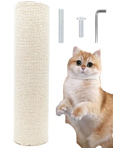 Repuesto para poste rascador para gato de sisal blanco miniatura 1