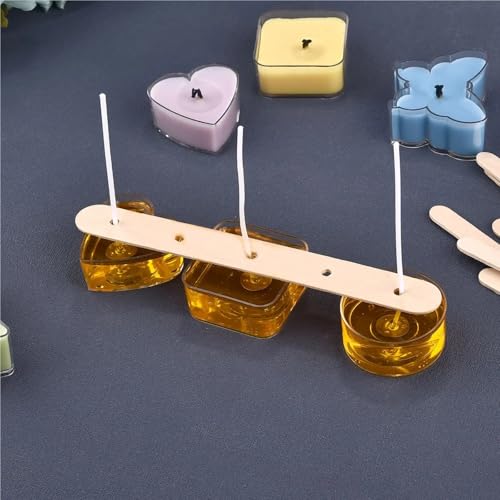 Soporte para mechas de cera de madera para velas, 300 pcs miniatura 5