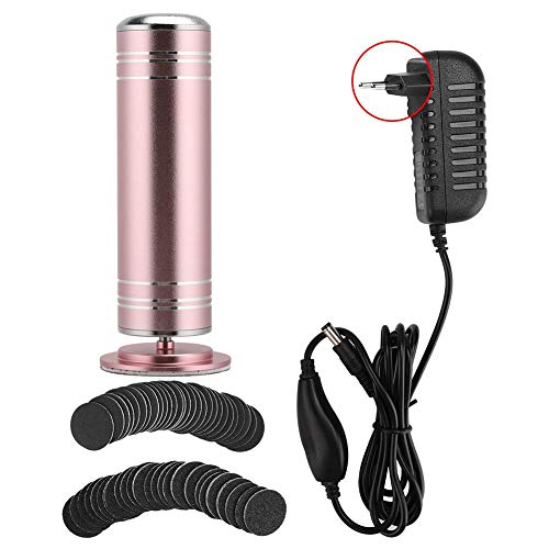 Lima electrónica para pies, removedor de callos eléctrico ajustable de velocidades, automático para agrietado, Pink European standard, 110~240V