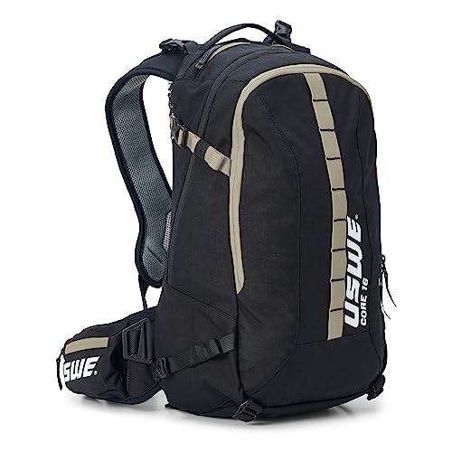 USWE Core Backpack, a High End Daypack for Enduro, Dirtbike, Moto, Black (16L Mud Green)