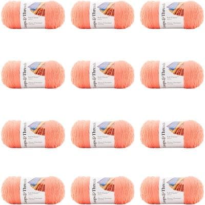 MICHAELS Bulk 12 Pack: Soft ClassicTM Solid Yarn by Loops & Threads