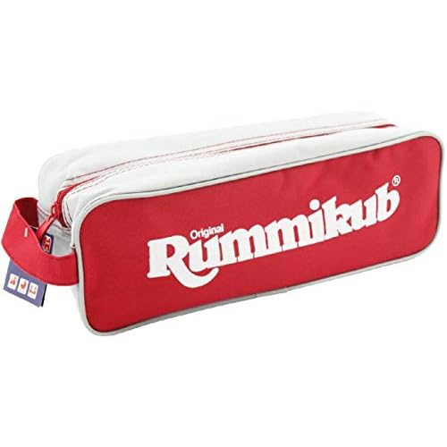 Jumbo Spiele Original Rummikub Pouch - der Spieleklassiker mit praktischer Tasche für Reisen und zum Mitnehmen - Gesellschaftsspiel für Erwachsene und Kinder ab 7 Jahren - 2 bis 4 Spieler