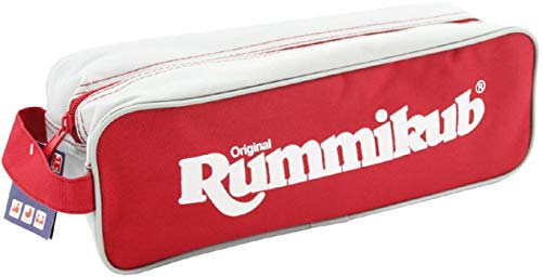 Jumbo Spiele Original Rummikub Pouch - der Spieleklassiker mit praktischer Tasche für Reisen und zum Mitnehmen. Gesellschaftsspiel für Erwachsene und Kinder ab 7 Jahren - 2 bis 4 Spieler