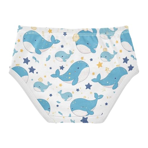 Blue Whales Girls' Underwear Cotton Girls Briefs Soft Toddler Underwear 2T2